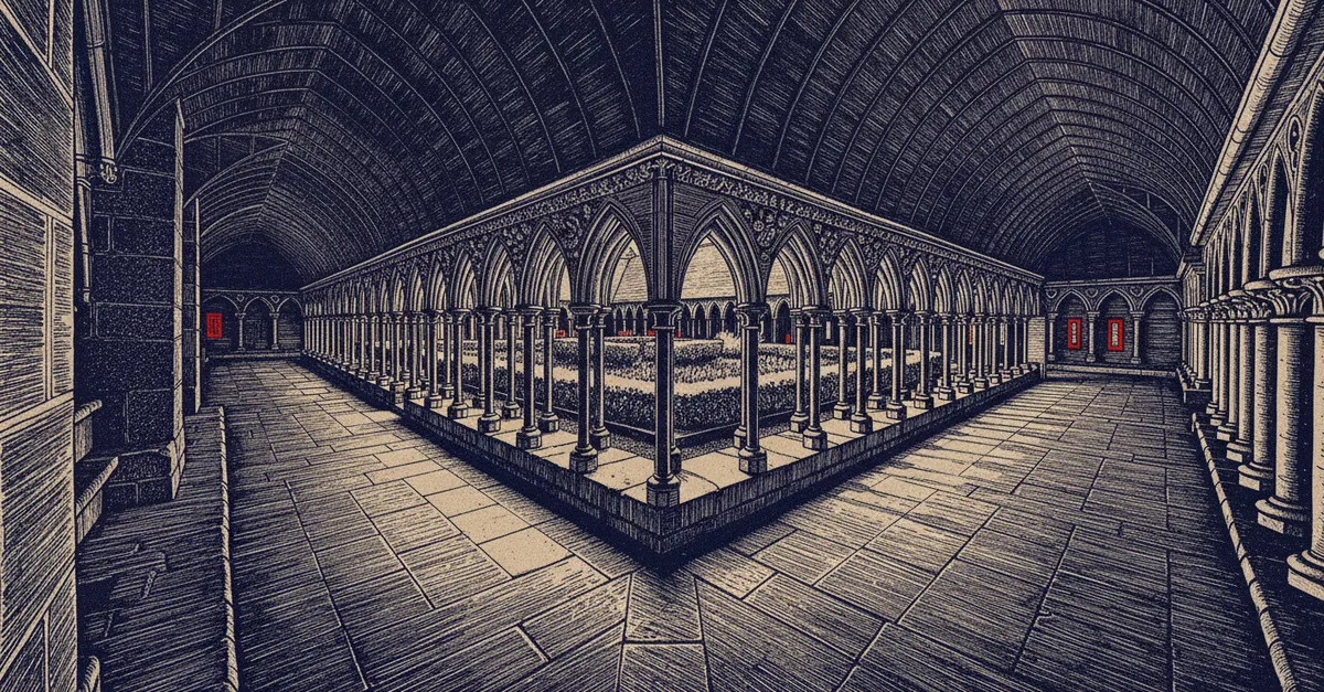 The Cloister of Mont-Saint-Michel