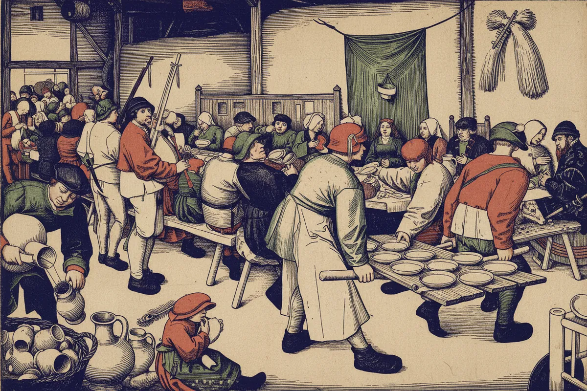 Peasant Wedding (community as mission base) by Pieter Bruegel the Elder