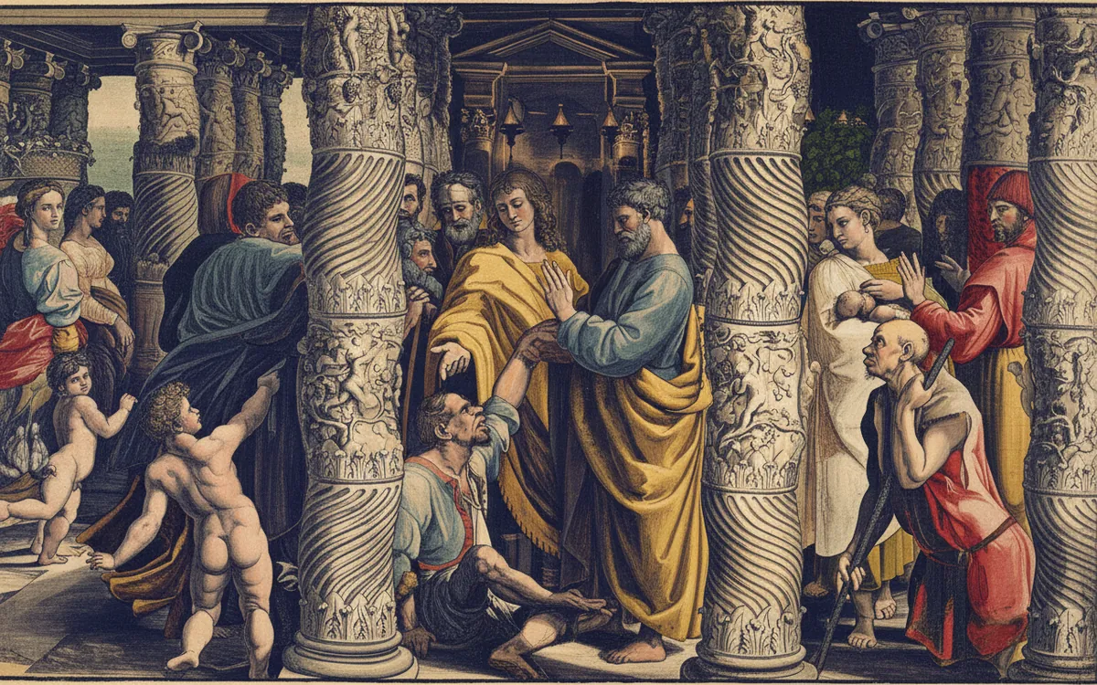 The Healing of the Lame Man (Peter and John) by Raphael
