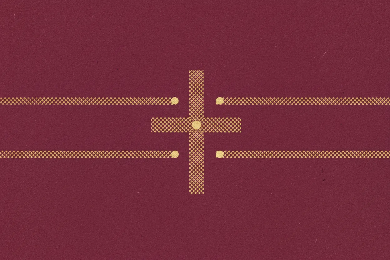 Element Divider Ornament Burgundy by Generated