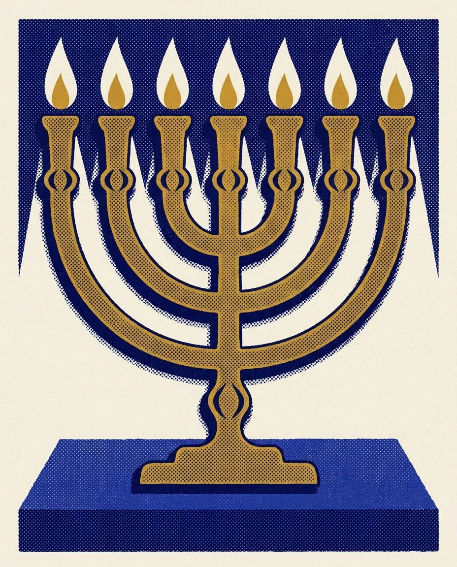Obj Menorah Seven Flames by Generated