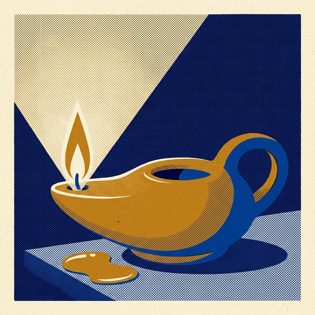 Obj Oil Lamp Wick Burning by Generated