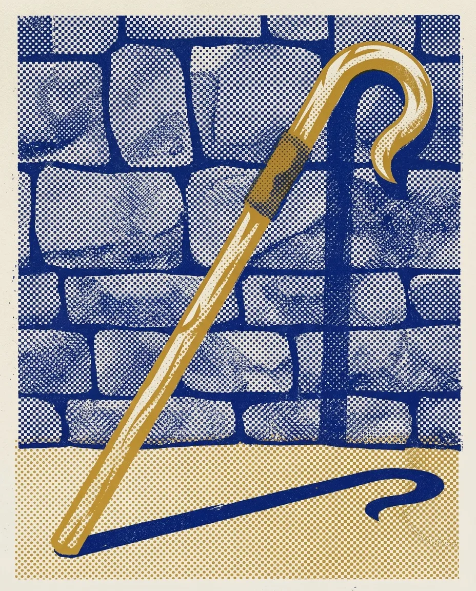 Obj Shepherd Crook Leaning by Generated