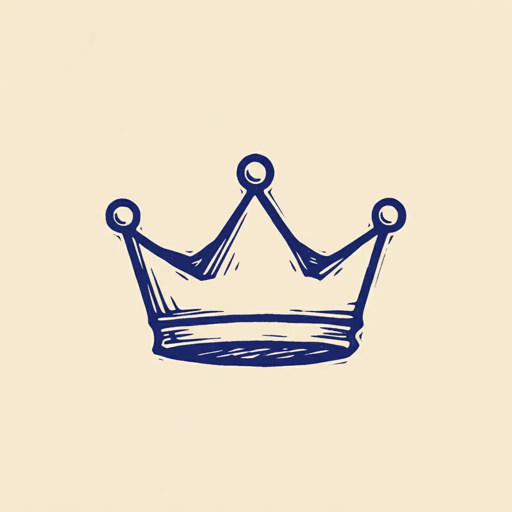 Sym Crown Humble Linocut by Generated