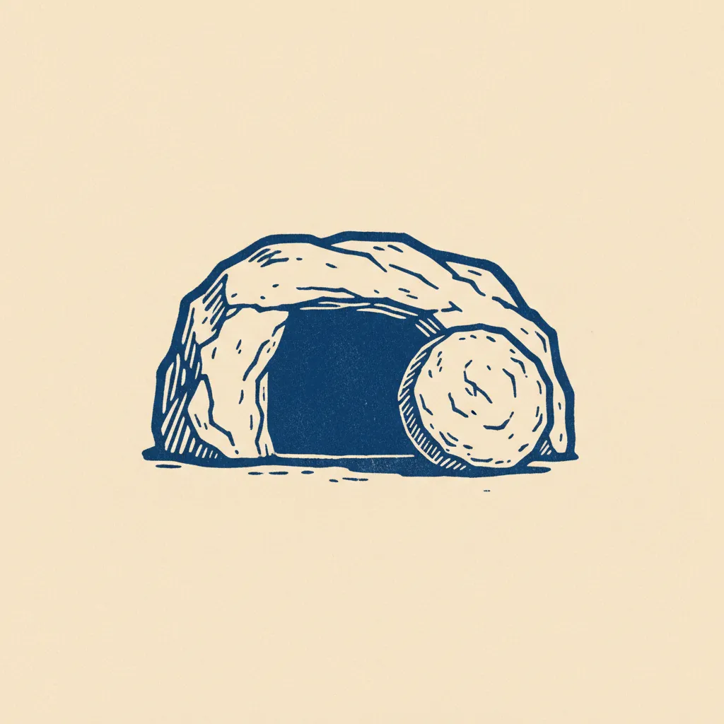 Sym Empty Tomb Linocut by Generated
