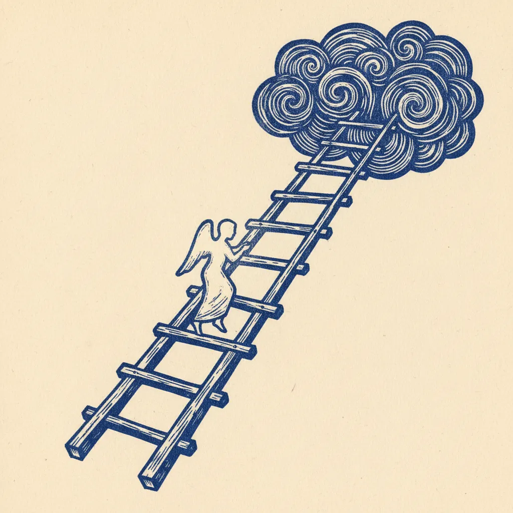 Sym Jacob Ladder Linocut by Generated