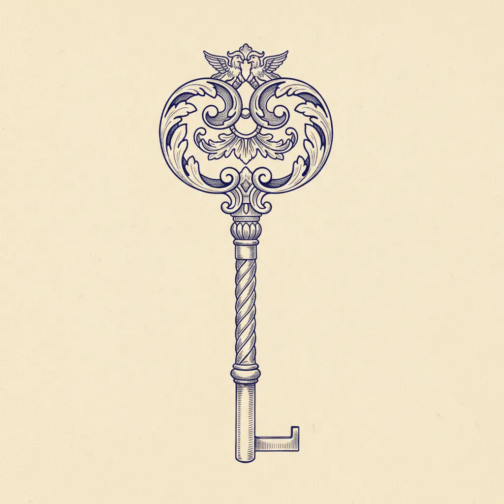 Sym Key Skeleton Etched by Generated