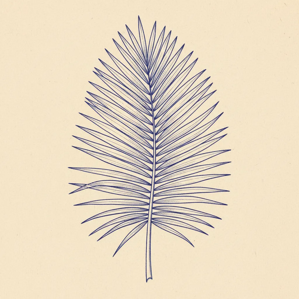 Sym Palm Frond Etched by Generated