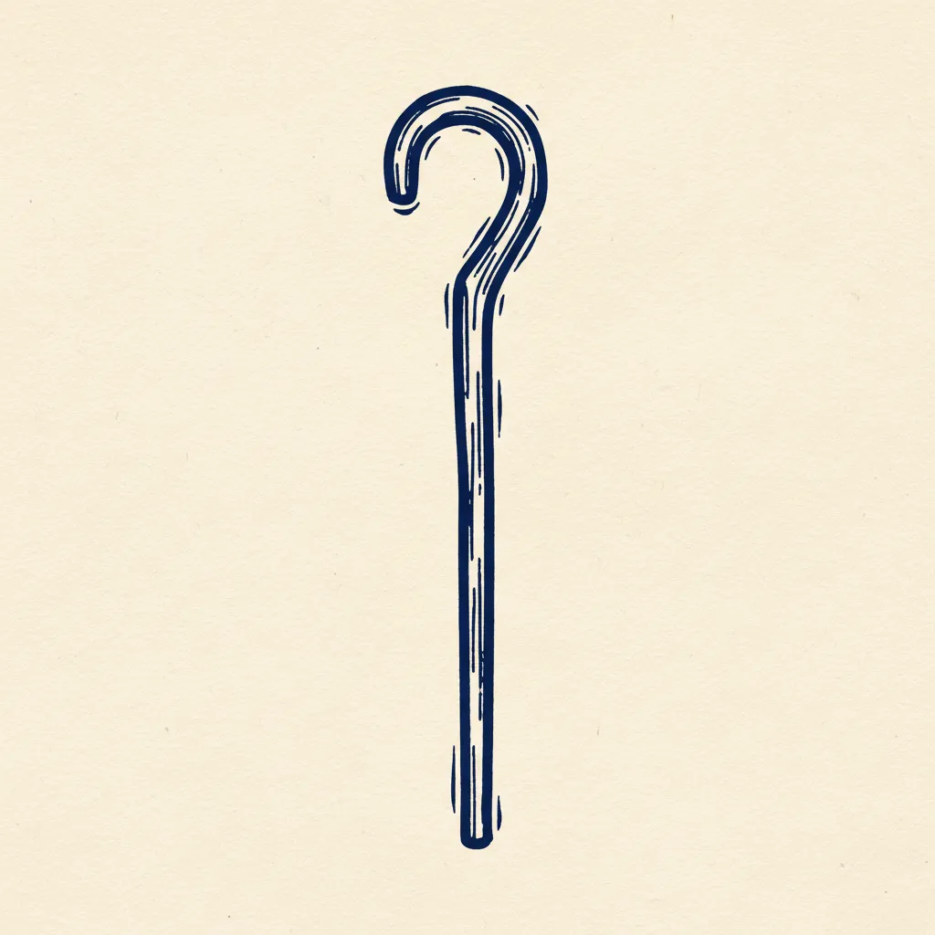 Sym Shepherd Crook Linocut by Generated