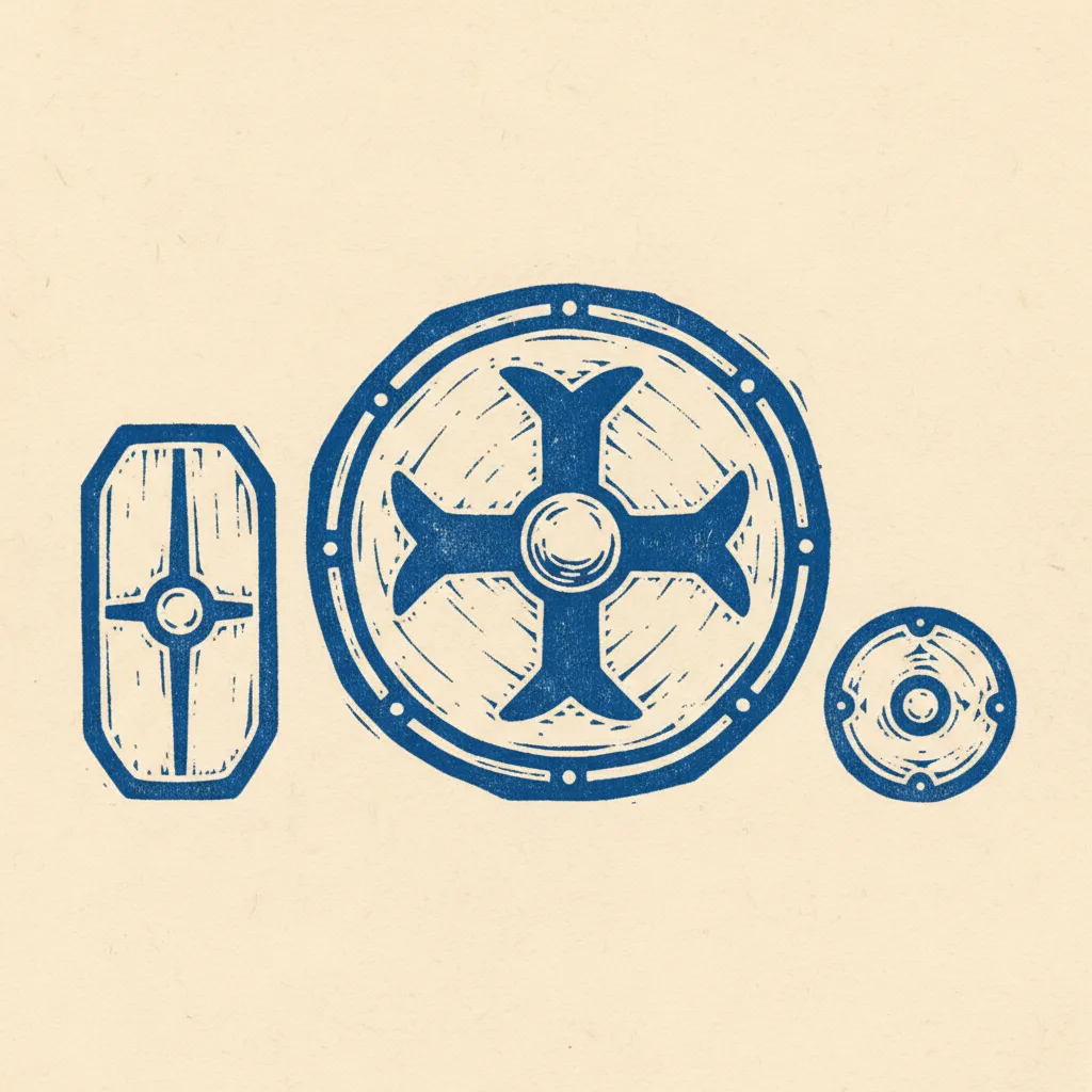 Sym Shield Faith Linocut by Generated