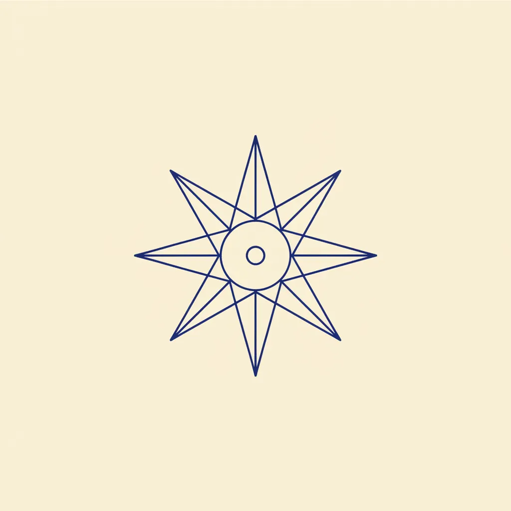 Sym Star Eight Point Etched by Generated