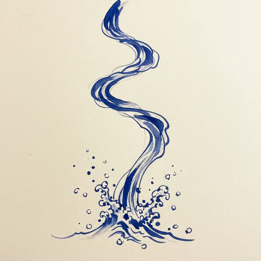 Sym Water Pouring Brushed by Generated